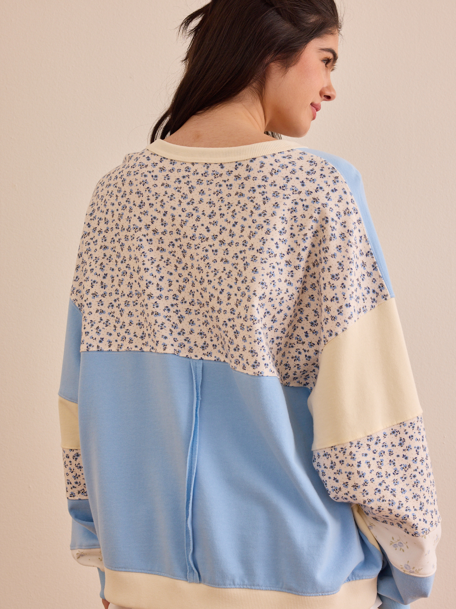 Mixed Bloom Pullover in Blue | AS Revival