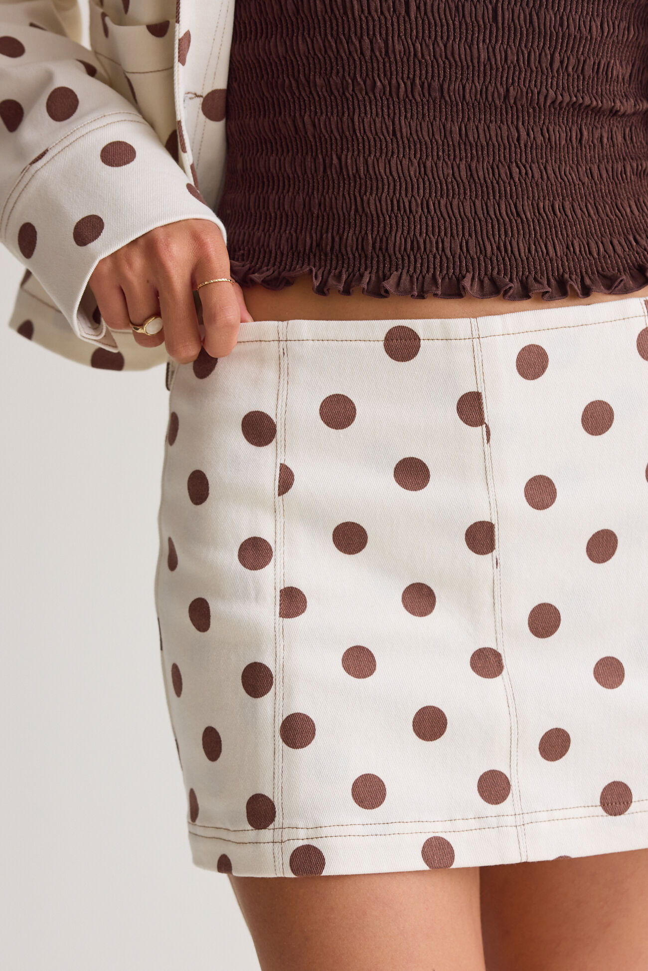 Kaeleigh Polka Dot Mini Skort