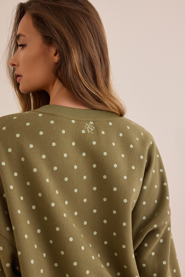 Peak Polka Dot Crew Neck Detail 5 - Altar'd State