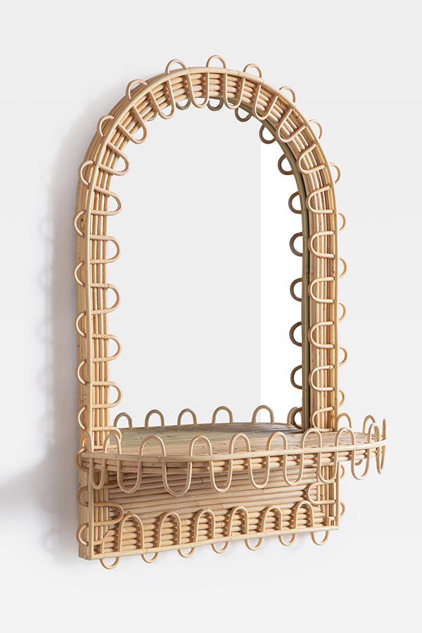 Cora Woven Shelf Mirror Detail 3 - Altar'd State