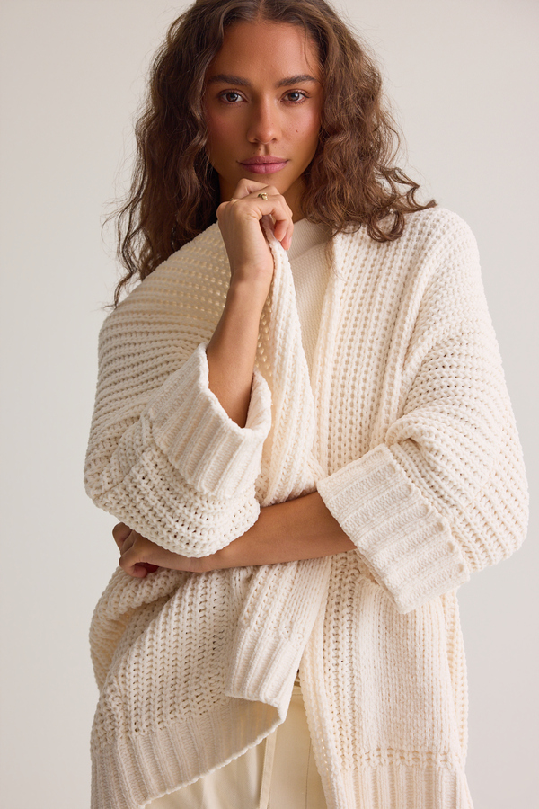 Olivia Chenille Open Front Cardigan Detail 3 - Altar'd State
