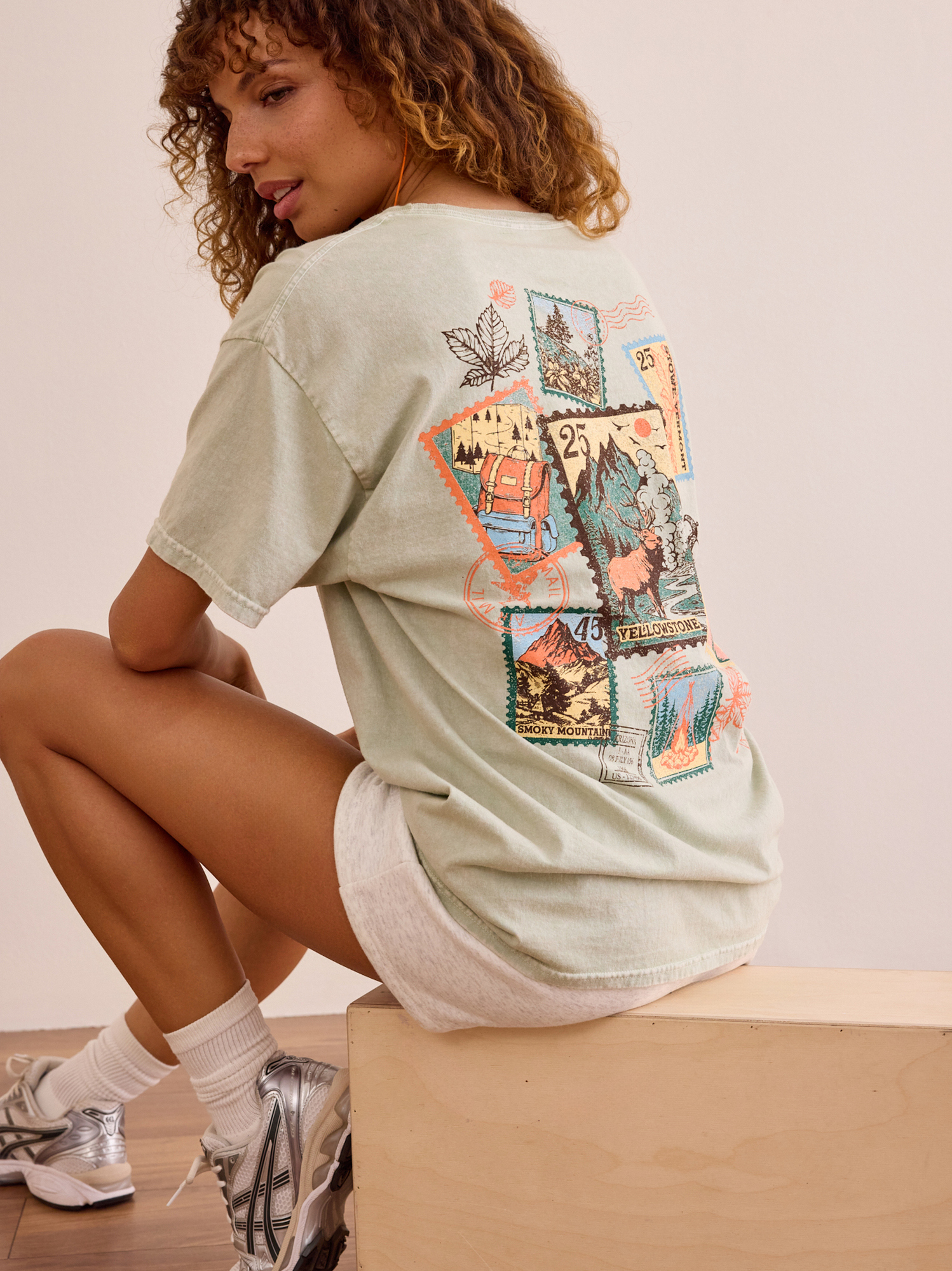 Fall Postcard Graphic Tee in Sage Green | Altar'd State