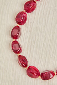 Wine Stone Statement Necklace Detail 2 - Altar'd State