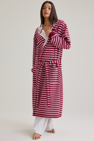 Dolores Stripe Hooded Robe - Altar'd State - 