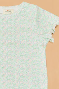 Ana Floral Flutter Sleeve Tee Detail 3 - Altar'd State