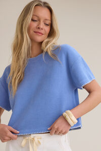 Makenzie Ribbed Whipstitch Top - Altar'd State