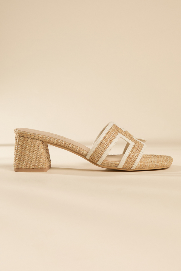 Eileen Raffia Heel in Natural | Altar'd State