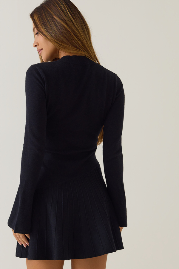 Paisley Pleated Sweater Dress Detail 6 - Altar'd State
