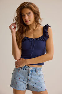 Scout Embroidered Denim Shorts - Altar'd State