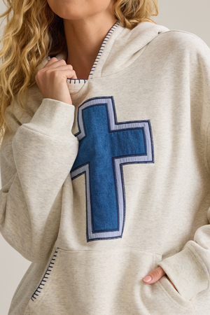 Denim Cross Hoodie - Altar'd State - 