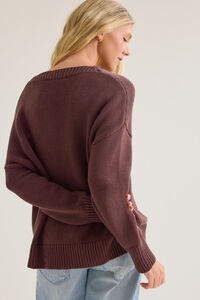 Maya Teddy Bear Sweater Detail 5 - Altar'd State