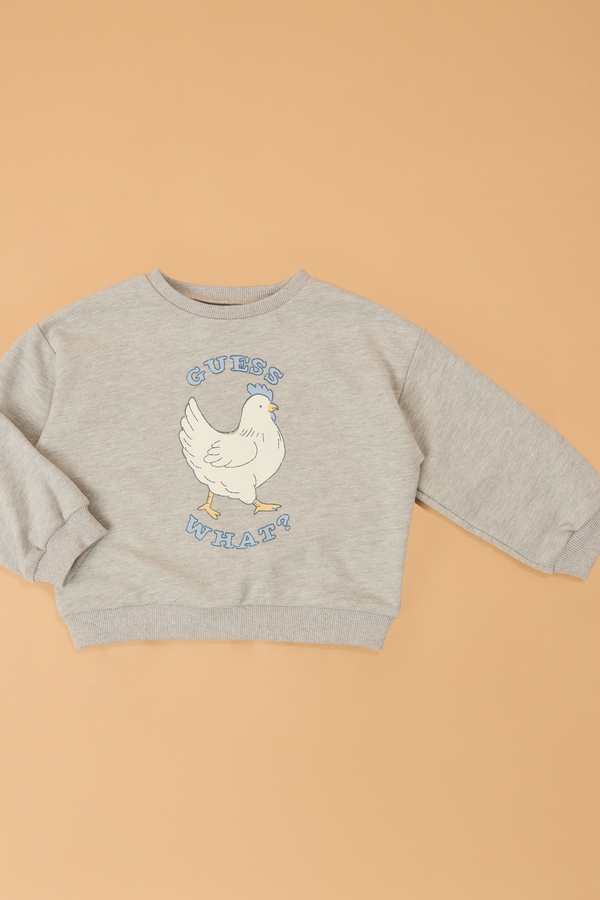 Guess What Graphic Sweatshirt Detail 2 - Altar'd State