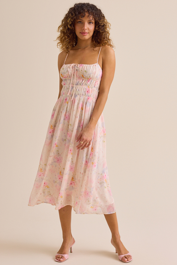 knee length dresses for ladies Liora Lace Halter Neck Maxi Dress main image 0