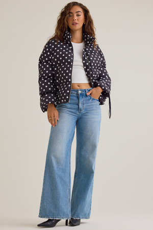 Macy Polka Dot Puffer Jacket - Altar'd State