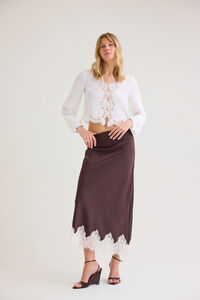 Sorella Lace Trim Maxi Skirt Detail 3 - Altar'd State