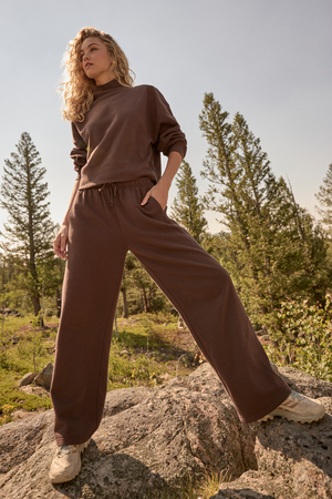 Varsity Wide Leg Sweat Pant - Altar'd State - 