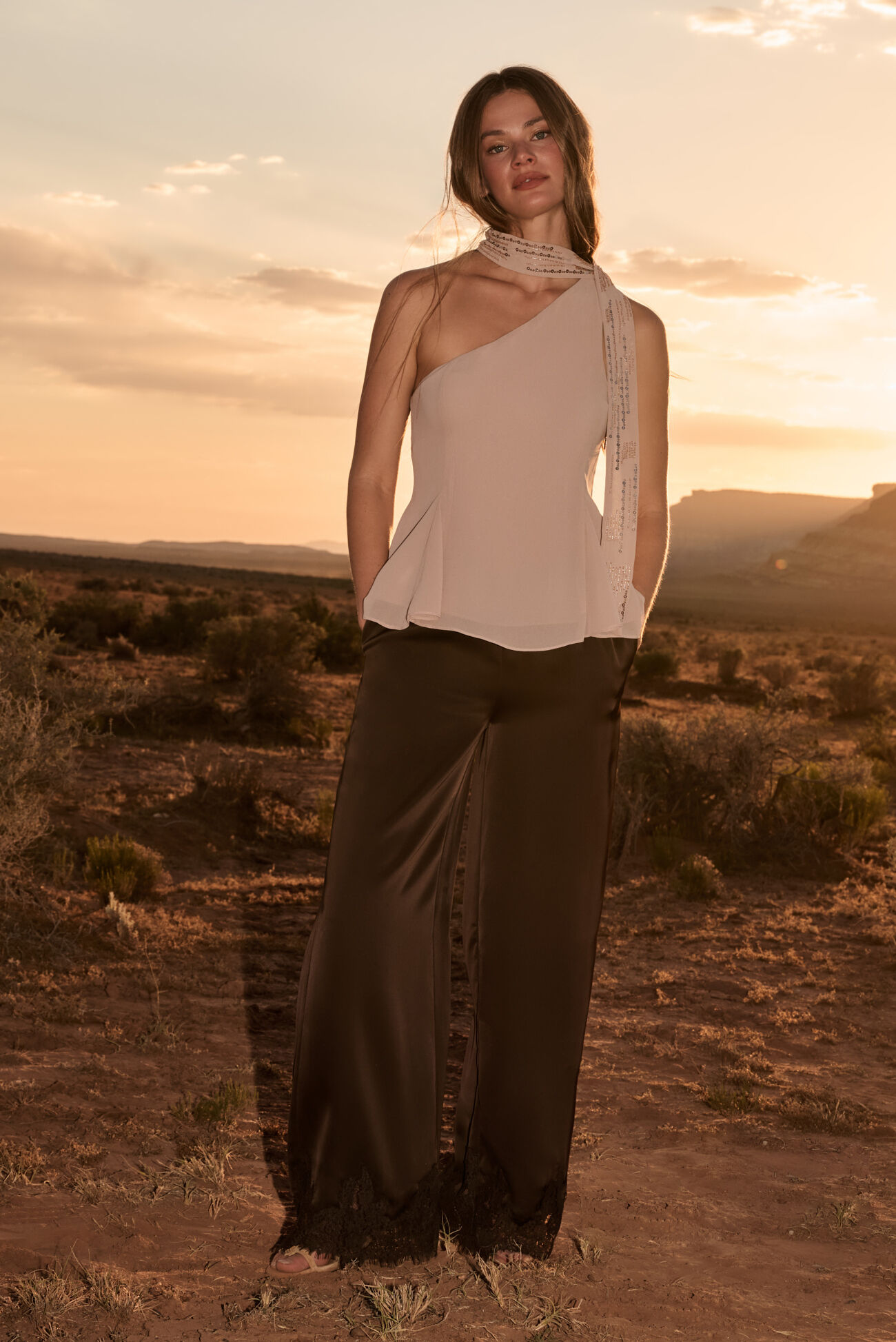 Lacy Satin Pants