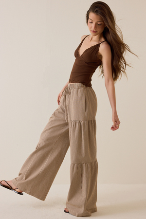 Erin Stripe Wide Leg Pants - Altar'd State - 