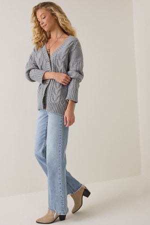 Jayne Cable Knit Cardigan - Altar'd State - 