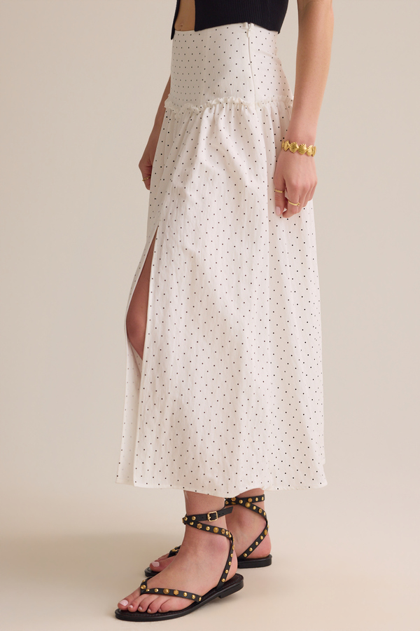 Frances Polka Dot Midi Skirt Detail 4 - Altar'd State