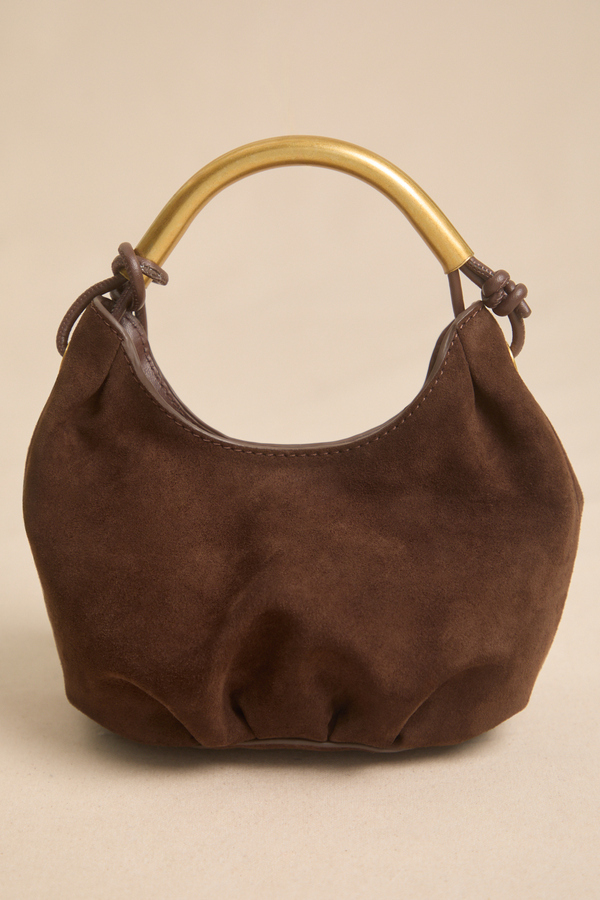 Mini Gold Suede Bag Detail 3 - Altar'd State