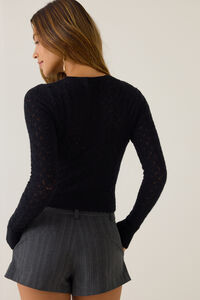 Fernley Textured Fitted Pullover Sweater Detail 5 - Altar'd State