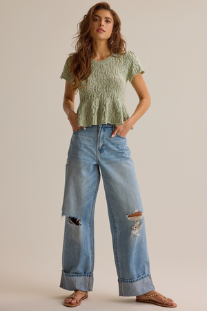 Lexie Pointelle Top - Altar'd State - 