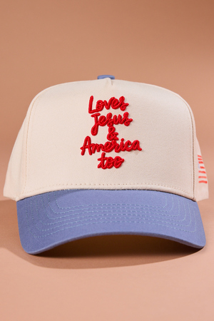 Loves Jesus & America Too Trucker Hat - Altar'd State - 