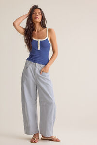 Caven High Rise Barrel Pants Detail 3 - Altar'd State