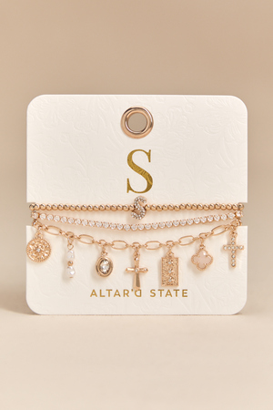 S Charm Bracelet Set - Altar'd State - 