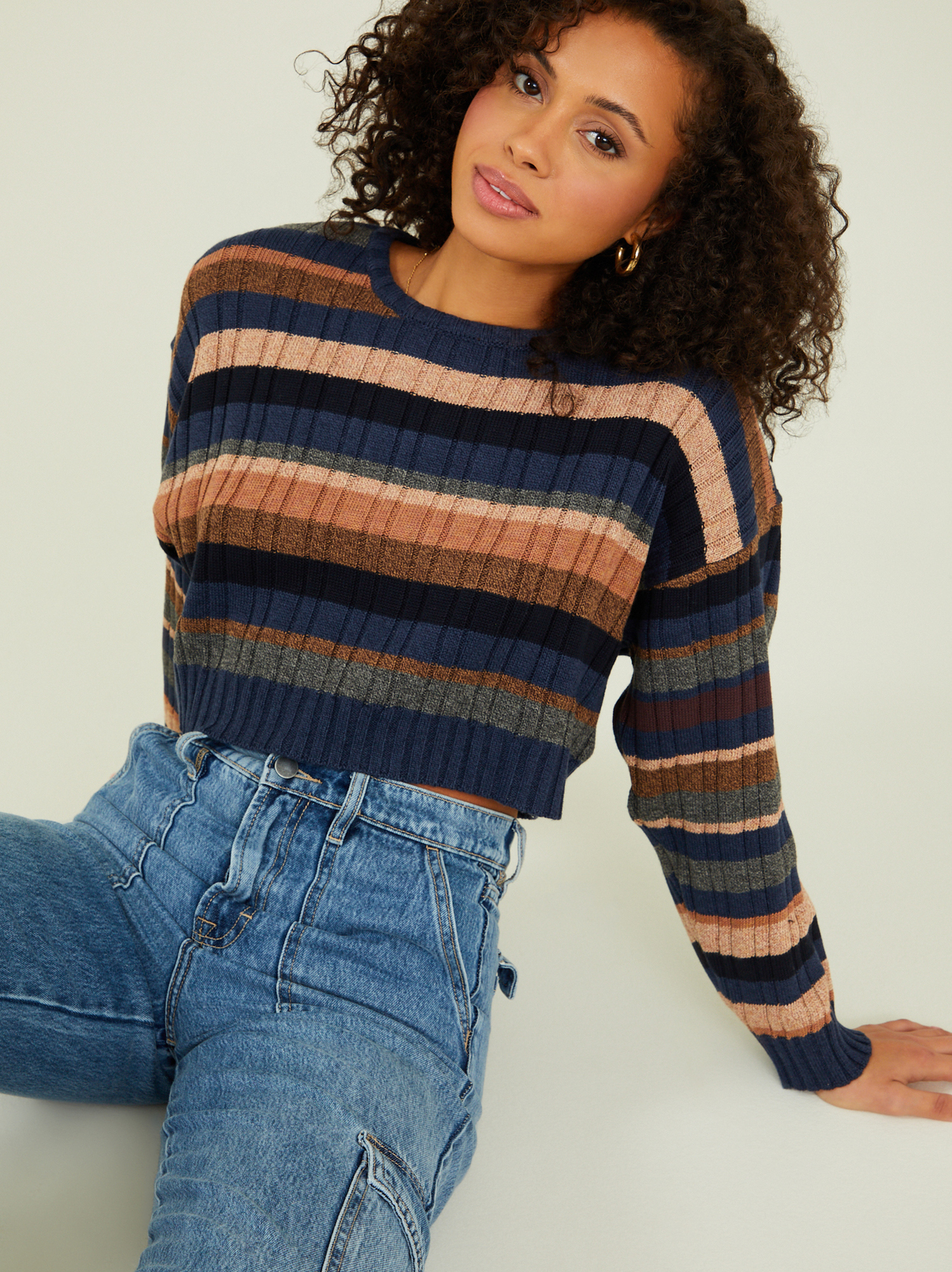 Parker Cropped Stripe Sweater | Altar'd State