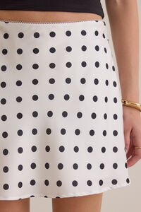 Maeve Polka Dot Satin Mini Skirt Detail 2 - Altar'd State