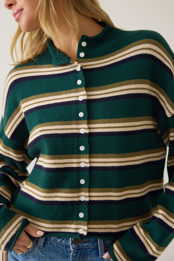 Emi Stripe Cardigan Detail 2 - Altar'd State