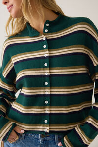 Emi Stripe Cardigan Detail 2 - Altar'd State