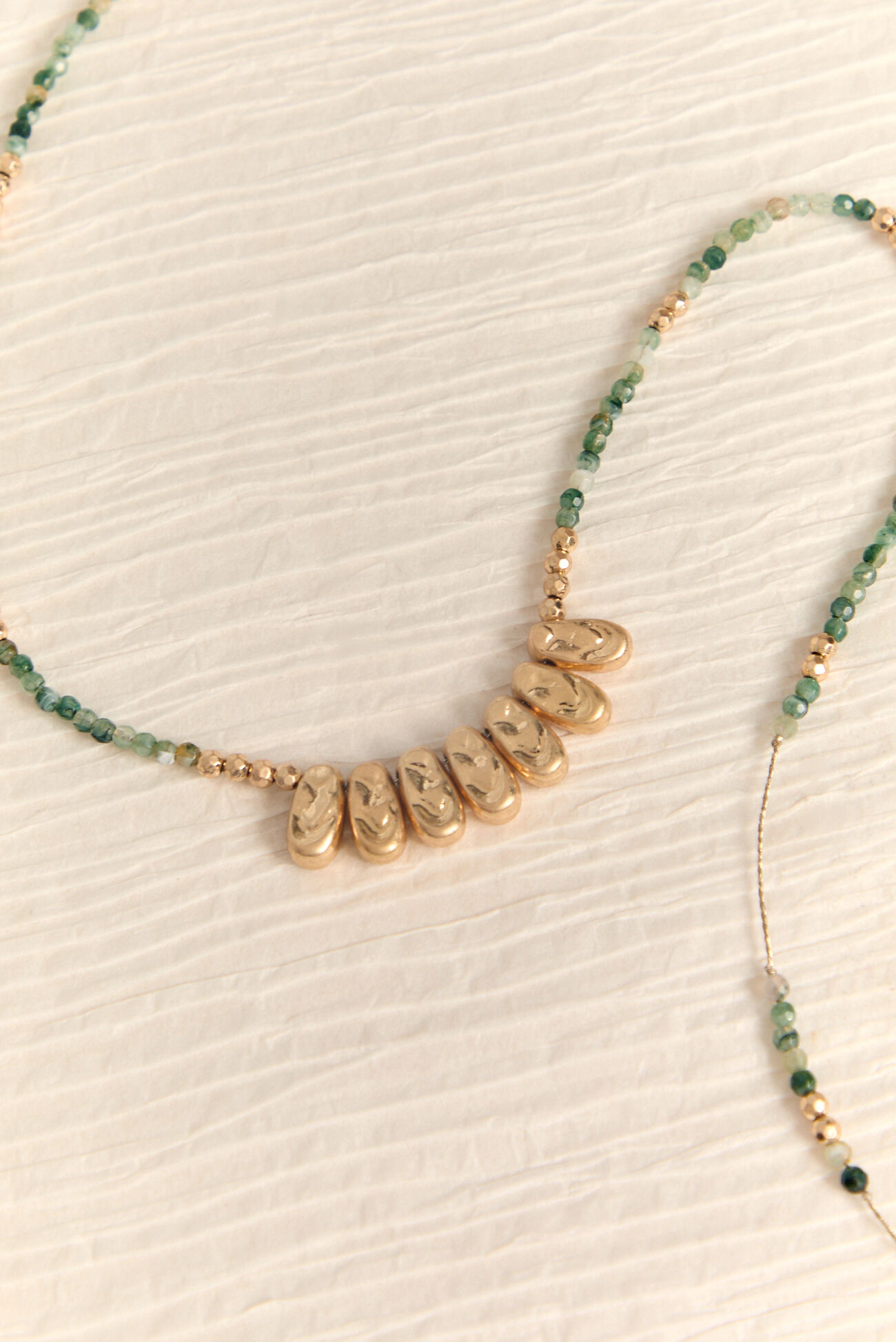 Arla Beaded Fan Necklace