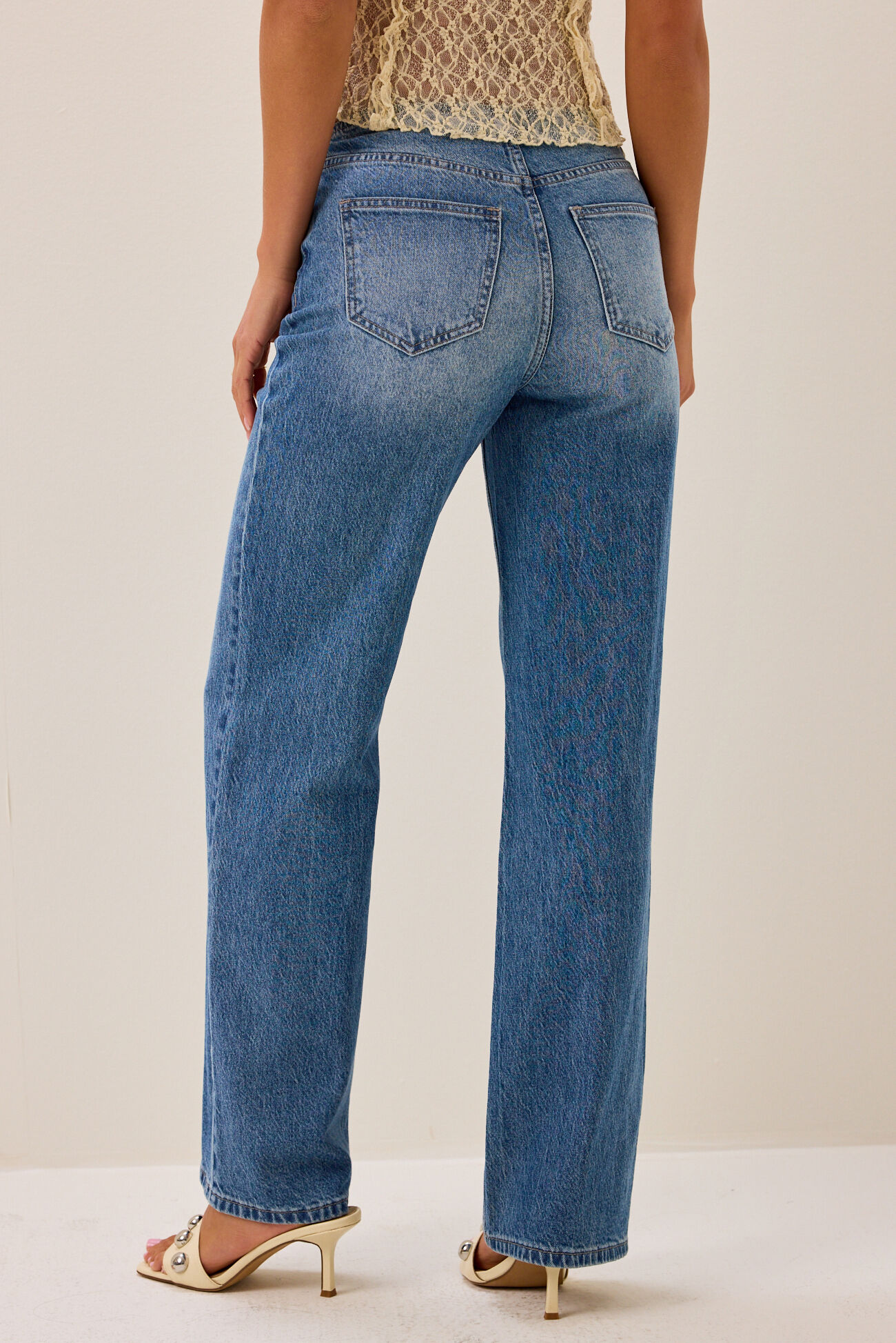 Tasha High Rise Lace up Jean