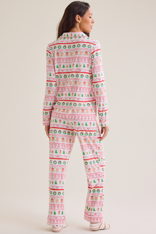 Mama Gingerbread Fair Isle Long Sleeve Lounge Set Detail 5 - Altar'd State