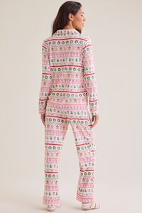Mama Gingerbread Fair Isle Long Sleeve Lounge Set Detail 5 - Altar'd State
