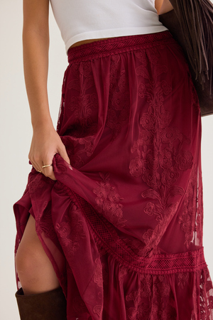 Arissa Embroidered Maxi Skirt - Altar'd State
