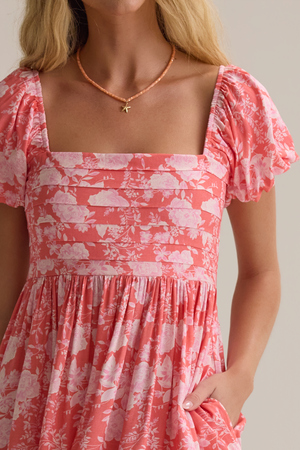 Collie Puff Sleeve Mini Dress - Altar'd State - 