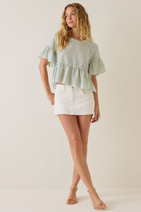 Calista Stripe Peplum Top - Altar'd State