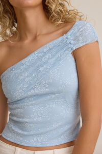 Amoura Lace One Shoulder Tank Detail 2 - Altar'd State