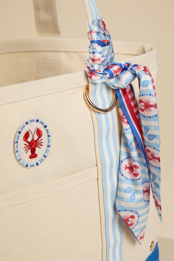 Lobster Canvas Tote Bag Detail 3 - Altar'd State