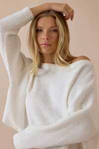 Chandler Ribbed Boatneck Crop Sweater Detail 2 - Altar'd State