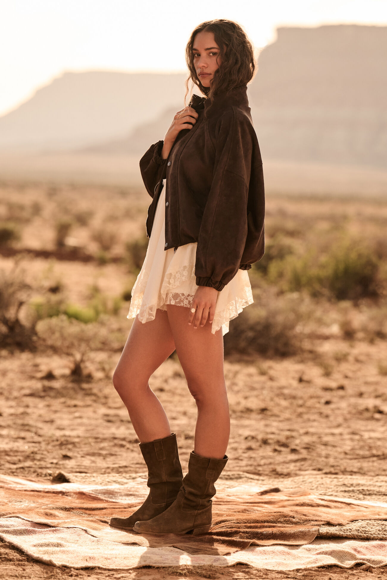 Tillie Suede Bubble Jacket