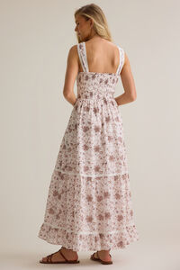 Kennedy Floral Maxi Dress Detail 4 - Altar'd State