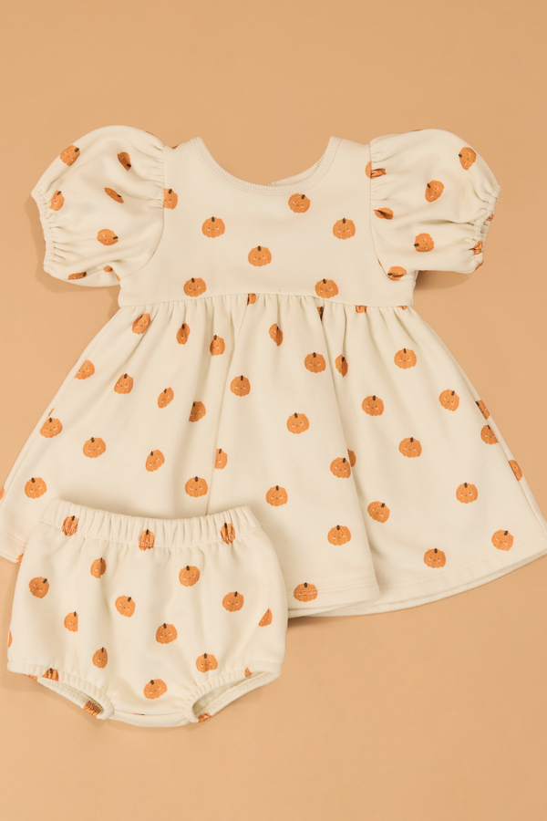 Sweet Squash Puff Sleeve Baby Dress Detail 2 - Altar'd State