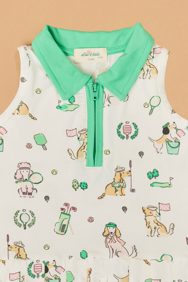 Country Club Dog Toddler Tennis Dress Detail 3 - Altar'd State