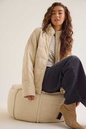 Cece Corduroy Quilted Jacket - Altar'd State