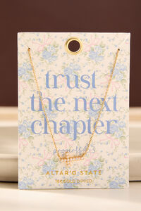 Trust The Next Chapter Pearl Cross Necklace - Altar'd State